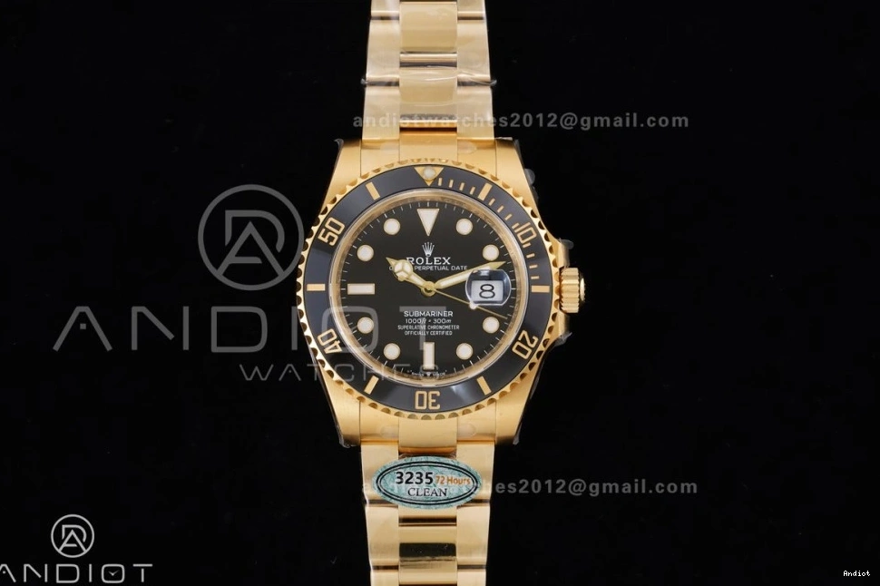 Best Submariner Bracelet Clean YG 1:1 Functional On Edition LN 126618 Dial 1141 Black YG SH 0723